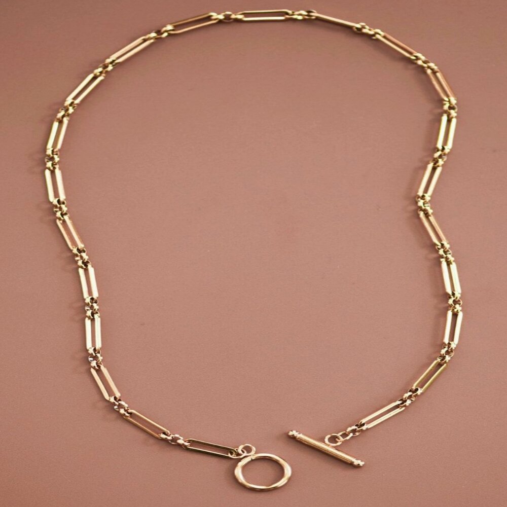 18K Gold Plated Layered Chain Necklace | Waterproof Stainless Steel | Minimalist